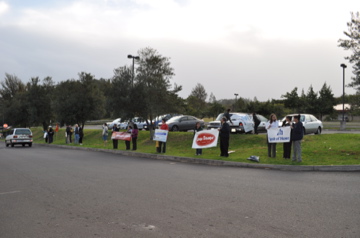 Sign Waving at the Haleakala Entrance
